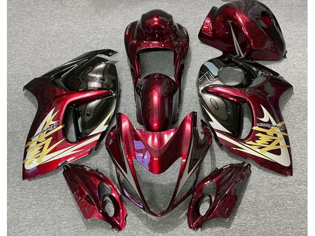 08-20 Deep Red & Gold GSXR 1300 Hayabusa Fairings 08-20 Deep Red & Gold GSXR 1300 Hayabusa Fairings