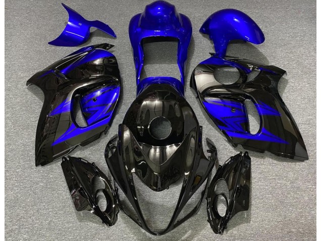 08-20 Gloss Black and Deep Blue GSXR 1300 Hayabusa Fairings