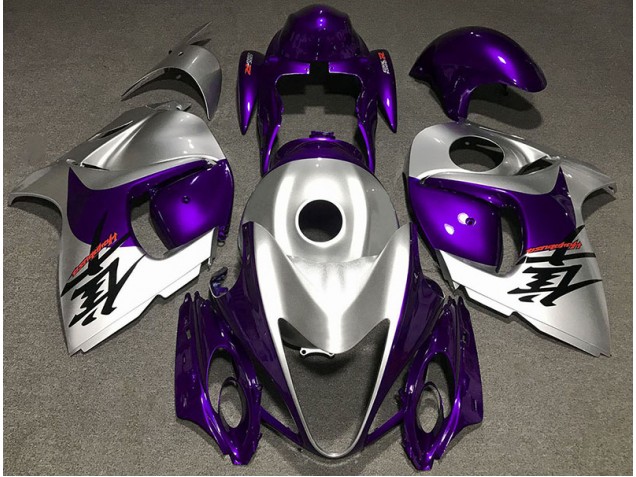 08-20 Gloss Purple and Silver GSXR 1300 Hayabusa Fairings