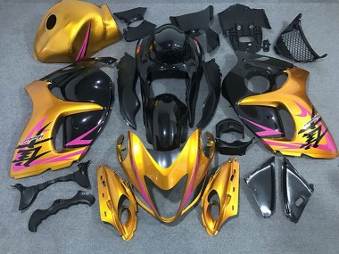 08-20 Shiny Gold with Black GSXR 1300 Hayabusa Fairings