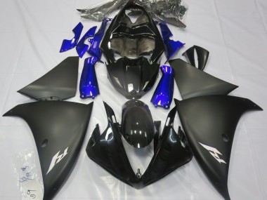 09-11 Matte Black & Blue R1 Fairings