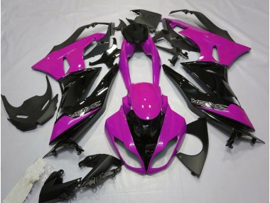 09-12 Gloss Pink and Black ZX6R Fairings