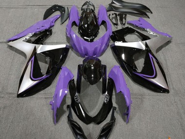 09-16 Purple Silver and Black GSXR 1000 Fairings