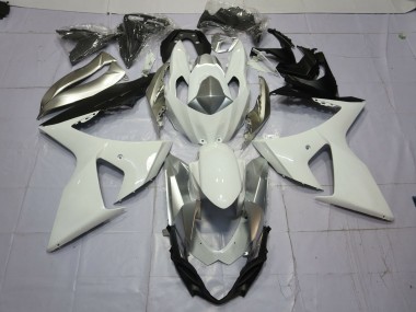 09-16 Silver and White GSXR 1000 Fairings