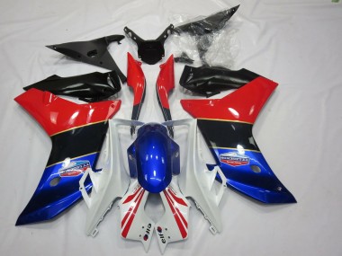 11-12 Tri Color Gold Stripe CBR600F Fairings