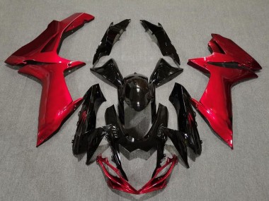 11-24 Gloss Black and Lava Red GSXR 600-750 Fairings