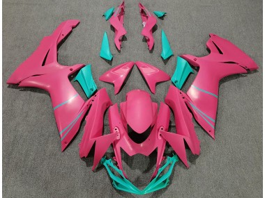11-24 Matte Hot Pink and Teal GSXR 600-750 Fairings