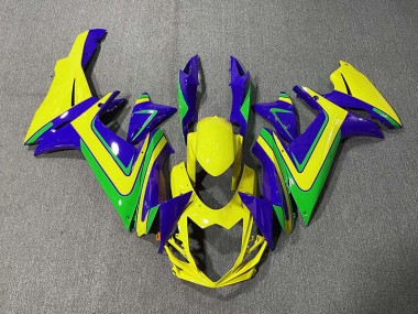 11-24 Orange Green and Blue GSXR 600-750 Fairings