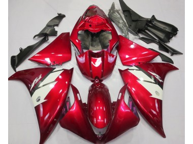12-14 Gloss Red & White R1 Fairings
