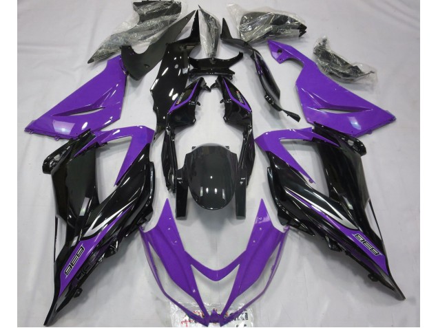 13-18 Black and Purple ZX6R Fairings 13-18 Black and Purple ZX6R Fairings