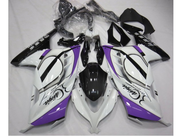 13-18 Gloss White & Purple Ninja 300 Fairings 13-18 Gloss White & Purple Ninja 300 Fairings