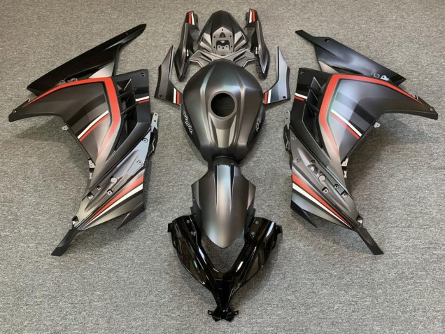13-18 Matte Black and Red Ninja 300 Fairings 13-18 Matte Black and Red Ninja 300 Fairings