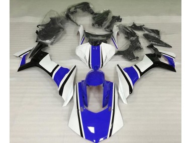 15-19 Gloss White Blue and Black R1 Fairings