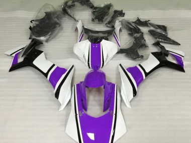 15-19 Gloss White Purple and Black R1 Fairings