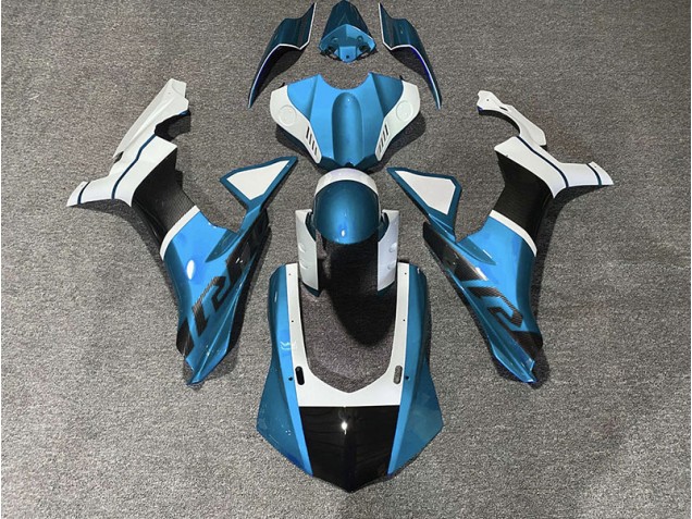 15-19 Light Blue & Carbon Fiber Accents R1 Fairings 15-19 Light Blue & Carbon Fiber Accents R1 Fairings