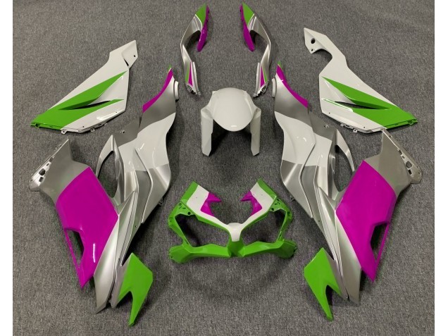 19-23 Gloss Green Pink and Silver ZX6R Fairings 19-23 Gloss Green Pink and Silver ZX6R Fairings