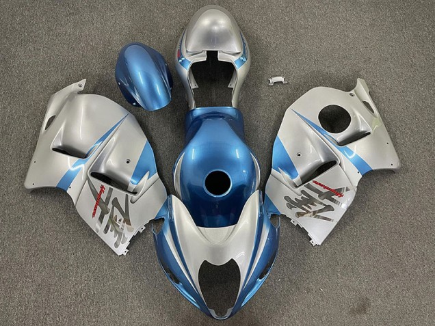 97-07 Gloss Light Blue and Silver GSXR 1300 Hayabusa Fairings 97-07 Gloss Light Blue and Silver GSXR 1300 Hayabusa Fairings