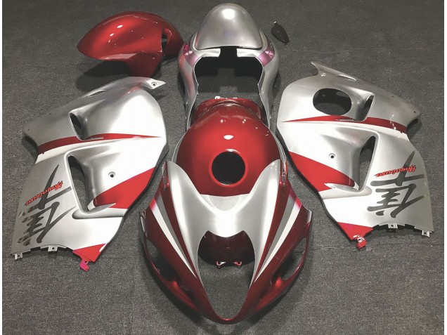 97-07 Gloss Red and Silver GSXR 1300 Hayabusa Fairings 97-07 Gloss Red and Silver GSXR 1300 Hayabusa Fairings